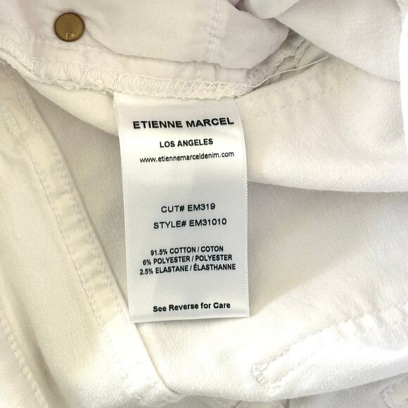 Etienne Marcel White High Rise Red Ankle Zipper Skinny Jeans Size 25 NWT $245 - Picture 11 of 13